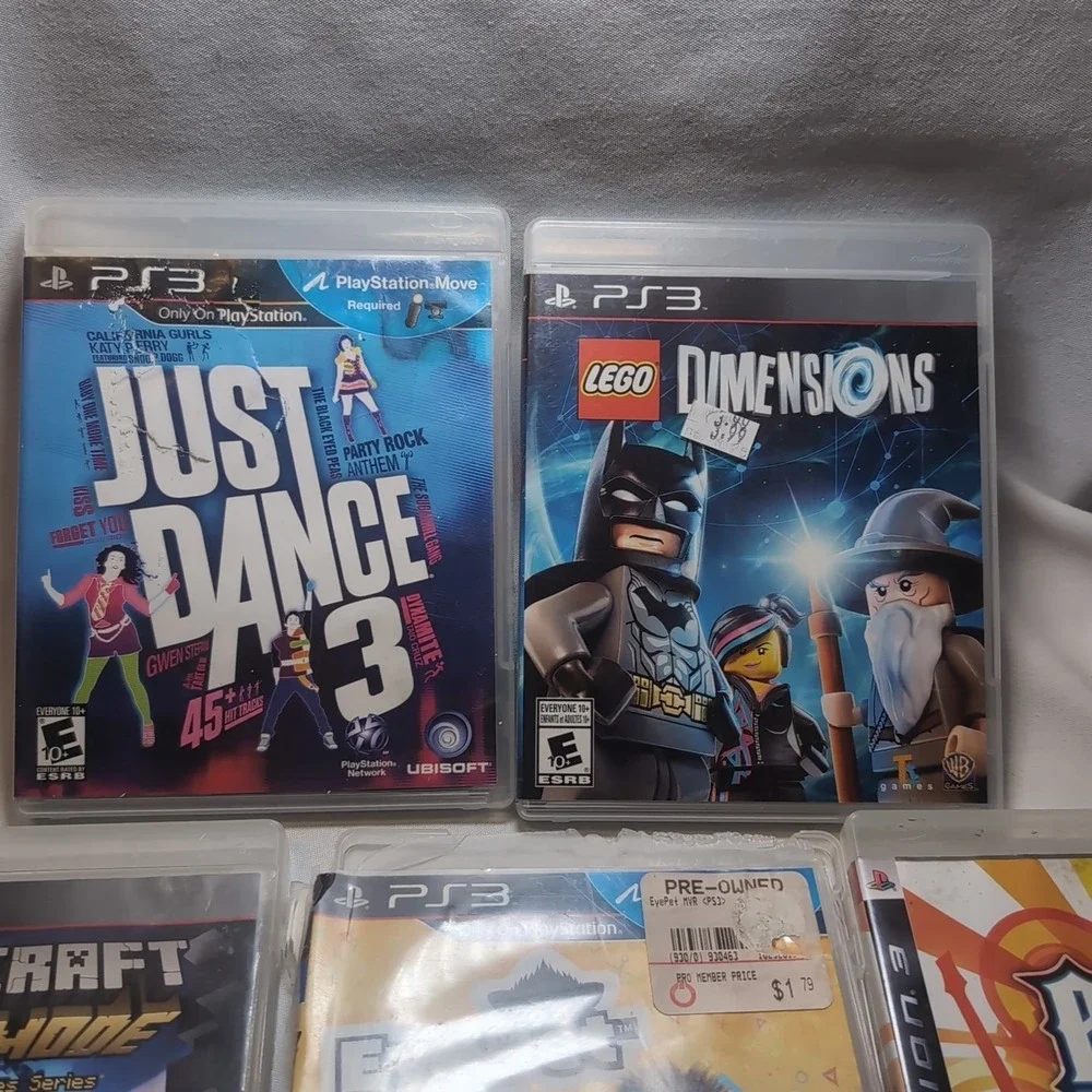 Just Dance 3, Lego Dimensions, Minecraft Season Pass, Eyepet, Band Hero Ps3 Kids